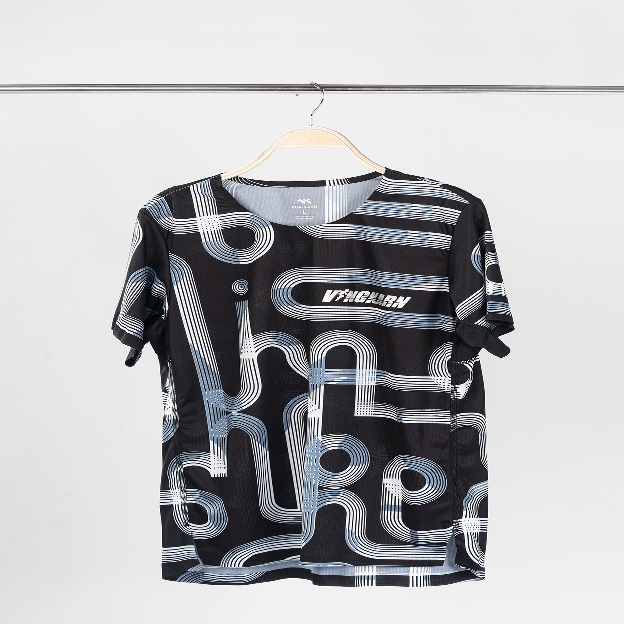 Round neck running track shirt Black Main image