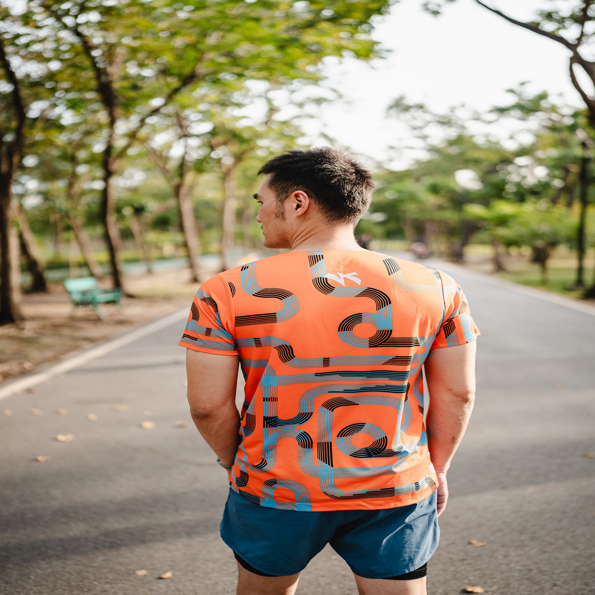 Round neck running track shirt Orange Secondary image