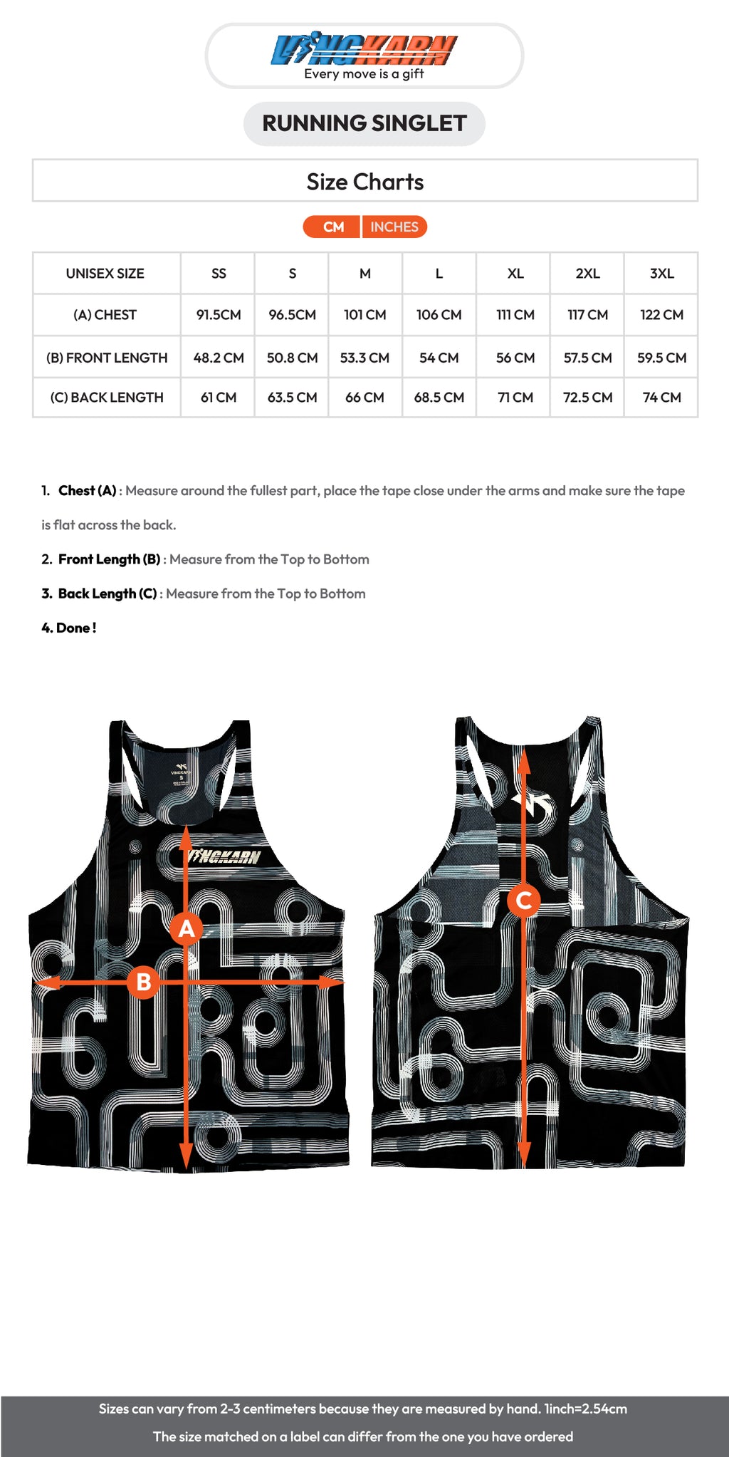 Singlet running shirt black