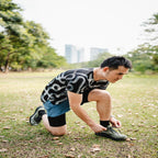 Round neck running track shirt Black