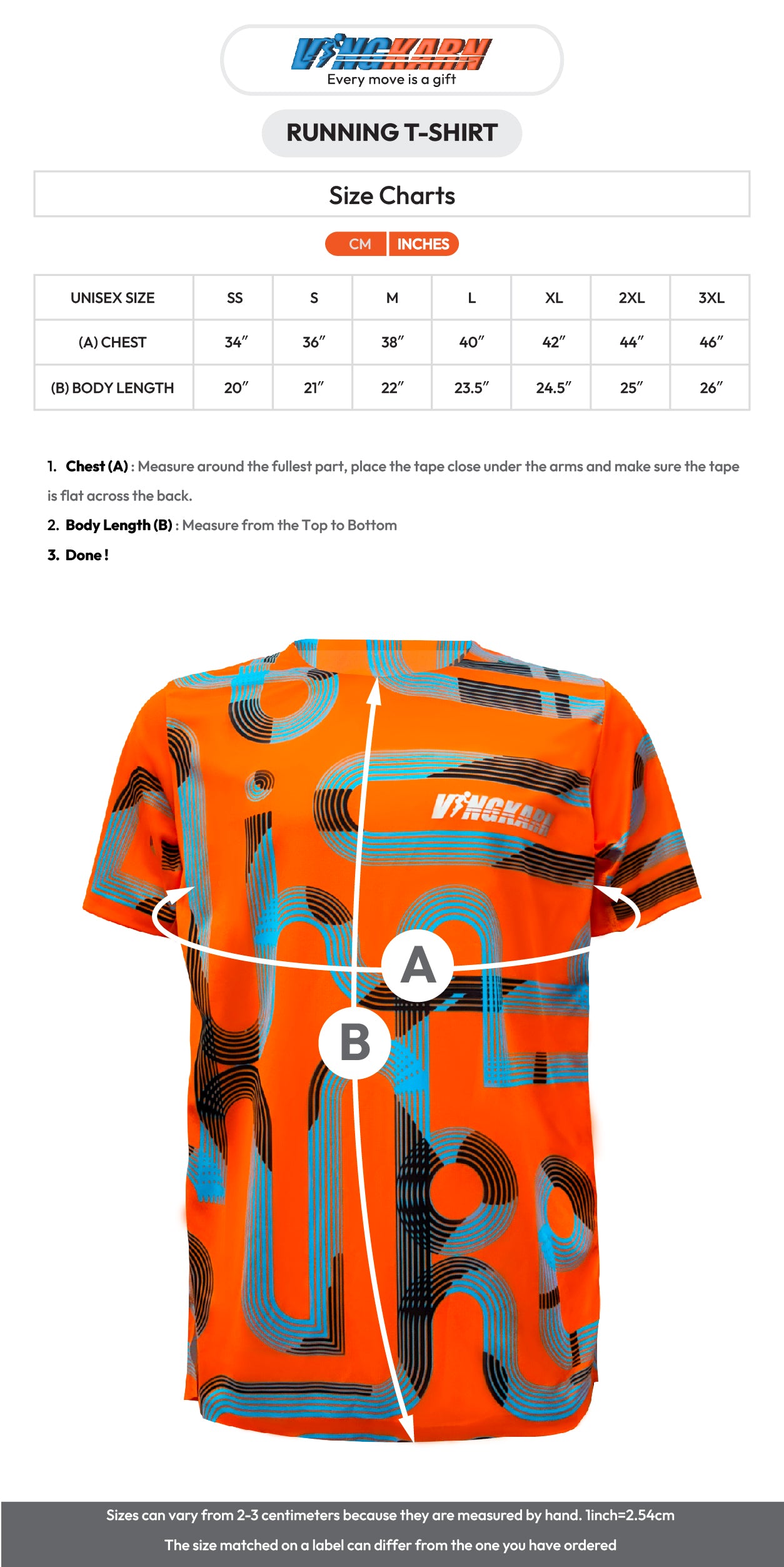 Round neck running track shirt Orange Secondary image