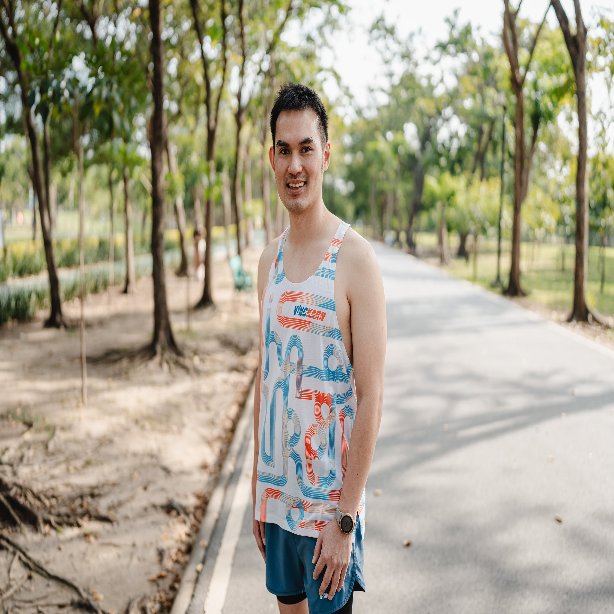 Singlet running shirt white
