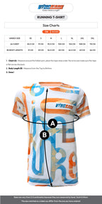 Round neck running track shirt White