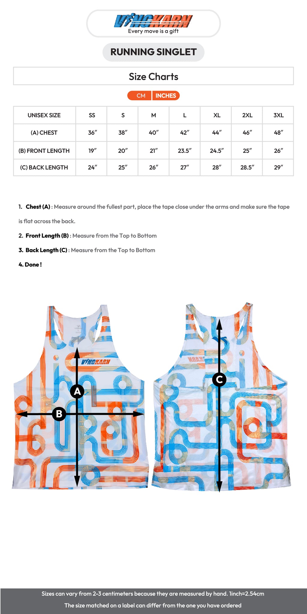 Singlet running shirt white